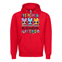Red teacher of the sweetest Zipper Hoodie - MaliasSmallBusiness