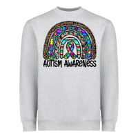 Heather Grey autism awareness Heavyweight Sweatshirt - CowhideDigitalArt