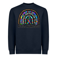 Navy autism awareness Heavyweight Sweatshirt - CowhideDigitalArt