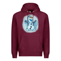 Burgundy olaf snowman Premium Hoodie - AdoDesignShop