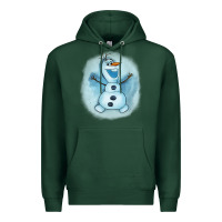 Sports Green olaf snowman Premium Hoodie - AdoDesignShop
