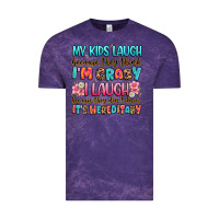 Cloud Purple my kids laugh because they think i'm crazy Vintage Tee - JahusDesignShop