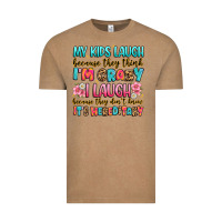 Vintage Coffee my kids laugh because they think i'm crazy Vintage Tee - JahusDesignShop