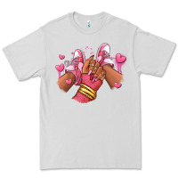 Dove Grey valentines day afro girl sneakers Premium Tee - RanaPortraitStore