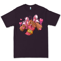 Plum valentines day afro girl sneakers Premium Tee - RanaPortraitStore