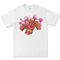 White valentines day afro girl sneakers Premium Tee - RanaPortraitStore
