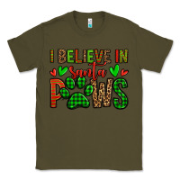 Army Green i believe in santa paws christmas Classic Tee - Jasminsmagicworld