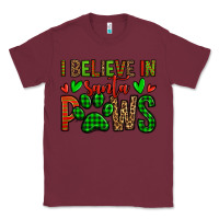 Burgundy i believe in santa paws christmas Classic Tee - Jasminsmagicworld