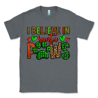 Charcoal Heather i believe in santa paws christmas Classic Tee - Jasminsmagicworld