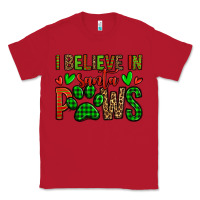 Red i believe in santa paws christmas Classic Tee - Jasminsmagicworld