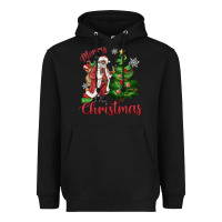 Black Merry Christmas Black Santa Heavyweight Hoodie - MaliasSmallBusiness