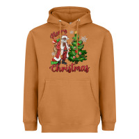 Meerkat Merry Christmas Black Santa Heavyweight Hoodie - MaliasSmallBusiness