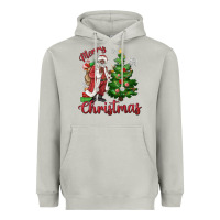 Moon Dust Merry Christmas Black Santa Heavyweight Hoodie - MaliasSmallBusiness