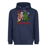 Merry Christmas Black Santa Heavyweight Hoodie | Teevron