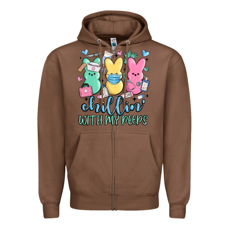 Chillin With My Peeps Zipper Hoodie by MaliasSmallBusiness | Teevron