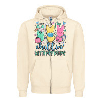 Sandshell chillin with my peeps Zipper Hoodie - MaliasSmallBusiness