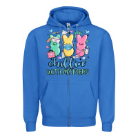 True Royal chillin with my peeps Zipper Hoodie - MaliasSmallBusiness