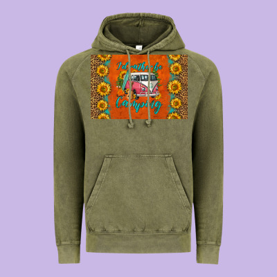 I'd Rather Be Camping Skinny Metal Can Holder Vintage Hoodie Designed By Hra Design Shop