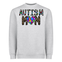 Heather Grey autism mom Heavyweight Sweatshirt - CowhideDigitalArt