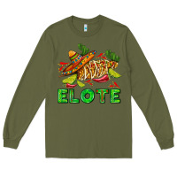 Army Green Elote corn sombrero lime and  cactus Long Sleeve Tee - AdoDesignShop