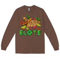 Chestnut Elote corn sombrero lime and  cactus Long Sleeve Tee - AdoDesignShop