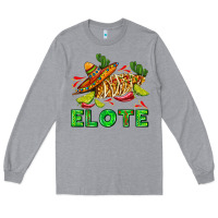 Heather Grey Elote corn sombrero lime and  cactus Long Sleeve Tee - AdoDesignShop