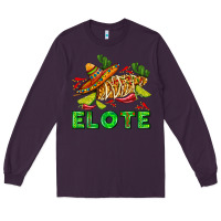 Plum Elote corn sombrero lime and  cactus Long Sleeve Tee - AdoDesignShop