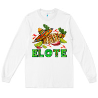 White Elote corn sombrero lime and  cactus Long Sleeve Tee - AdoDesignShop