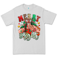 Dove Grey merry and bright caucasian girl sneakers Premium Tee - RanaPortraitStore