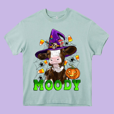 Moody Cow Heavy Core Tee Designed By Artiststas
