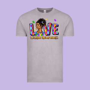 Love Autism Awareness Vintage Tee Designed By Jahusdesignshop
