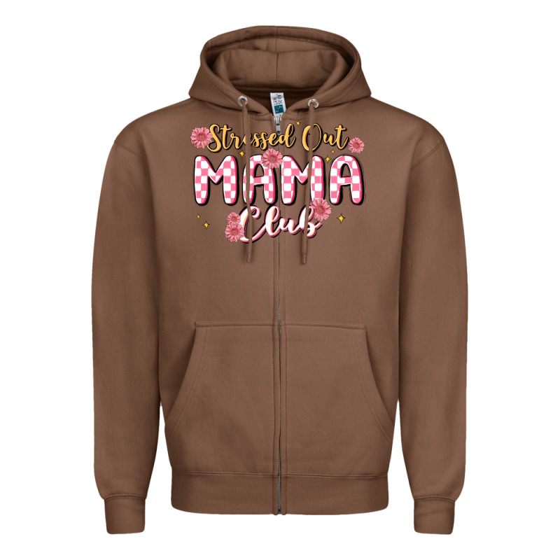 Stressed Out Mama Club Zipper Hoodie by MaliasSmallBusiness | Teevron