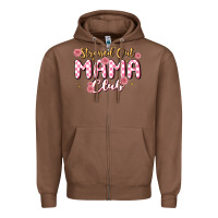 Chestnut stressed out mama club Zipper Hoodie - MaliasSmallBusiness