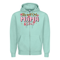 Seafoam stressed out mama club Zipper Hoodie - MaliasSmallBusiness