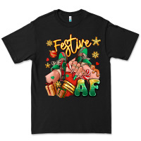 Black festive af christmas caucasian girl sneakers Premium Tee - RanaPortraitStore