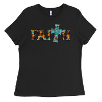 Black faith thanksgiving cross Ladies Tee - AdoDesignShop