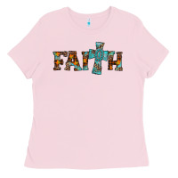 Bubblegum Pink faith thanksgiving cross Ladies Tee - AdoDesignShop