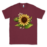 Burgundy sunflower Classic Tee - JahusDesignShop