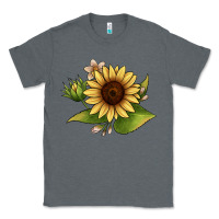 Charcoal Heather sunflower Classic Tee - JahusDesignShop