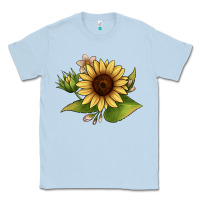 Dusty Blue sunflower Classic Tee - JahusDesignShop