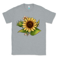 Heather Grey sunflower Classic Tee - JahusDesignShop