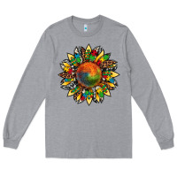 Heather Grey autism awareness cowhide leopard sunflower Long Sleeve Tee - Artiststas