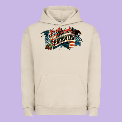 I'm Not Drunk I'm Patriotic Urban Hoodie Designed By Howdyjamesfarm