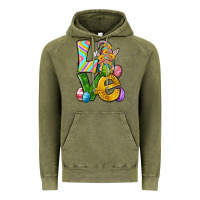 Vintage Olive Love gnome Easter Vintage Hoodie - Neo Western