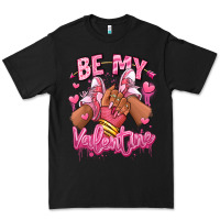 Black be my valentine afro girl sneakers Premium Tee - RanaPortraitStore