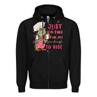 Black waiting for my sourdough to rise Zipper Hoodie - MaliasSmallBusiness