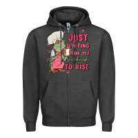 Charcoal Heather waiting for my sourdough to rise Zipper Hoodie - MaliasSmallBusiness