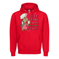 Red waiting for my sourdough to rise Zipper Hoodie - MaliasSmallBusiness