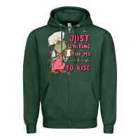 Sports Green waiting for my sourdough to rise Zipper Hoodie - MaliasSmallBusiness