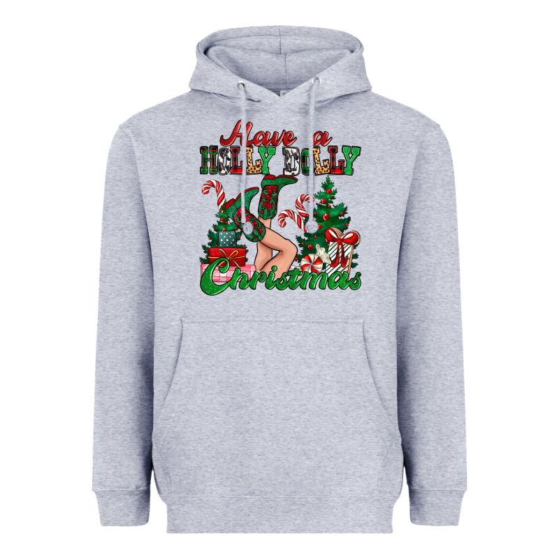 Have A Holly Dolly Christmas Heavyweight Hoodie by MaliasSmallBusiness | Teevron